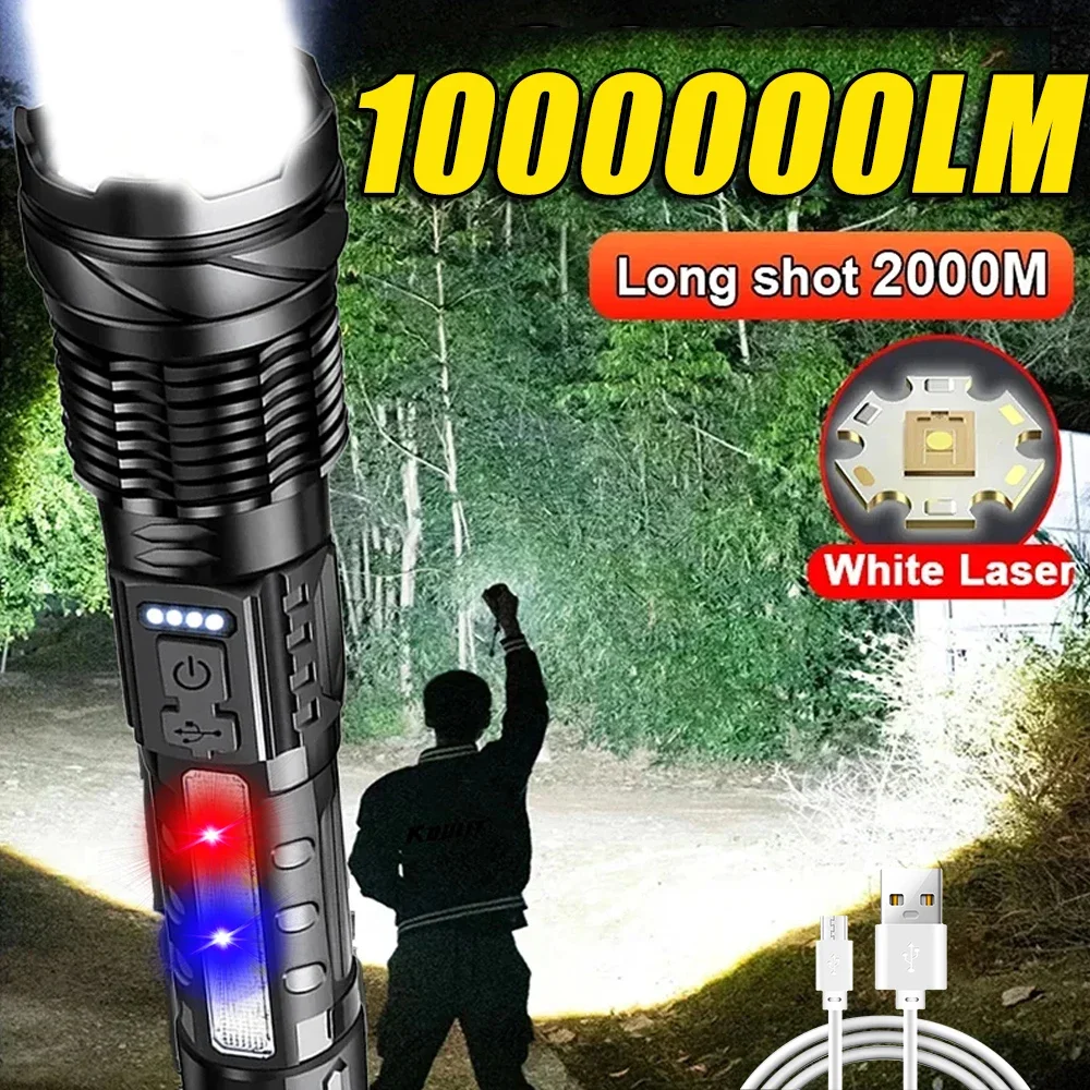 Fishing Light - Lampe de poche LED puissante, Rechargeable,