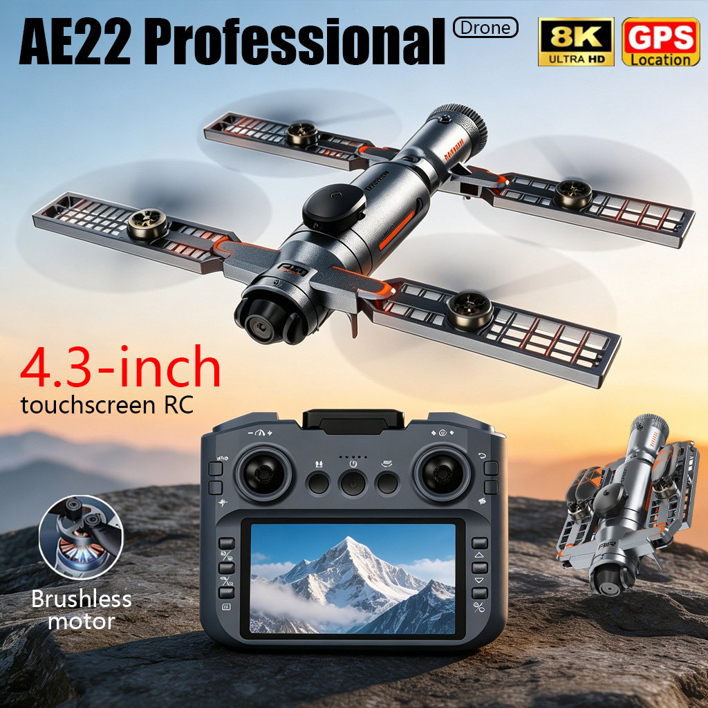 Underwater Camera - Drone pliable AE22 PRO MAX amélioré,