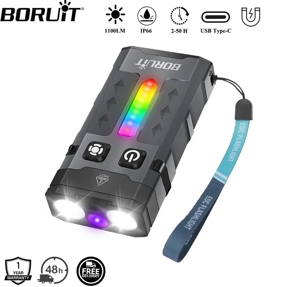 BORUiT EV20 1100LM EDC UV port - Fishing Light avis et prix