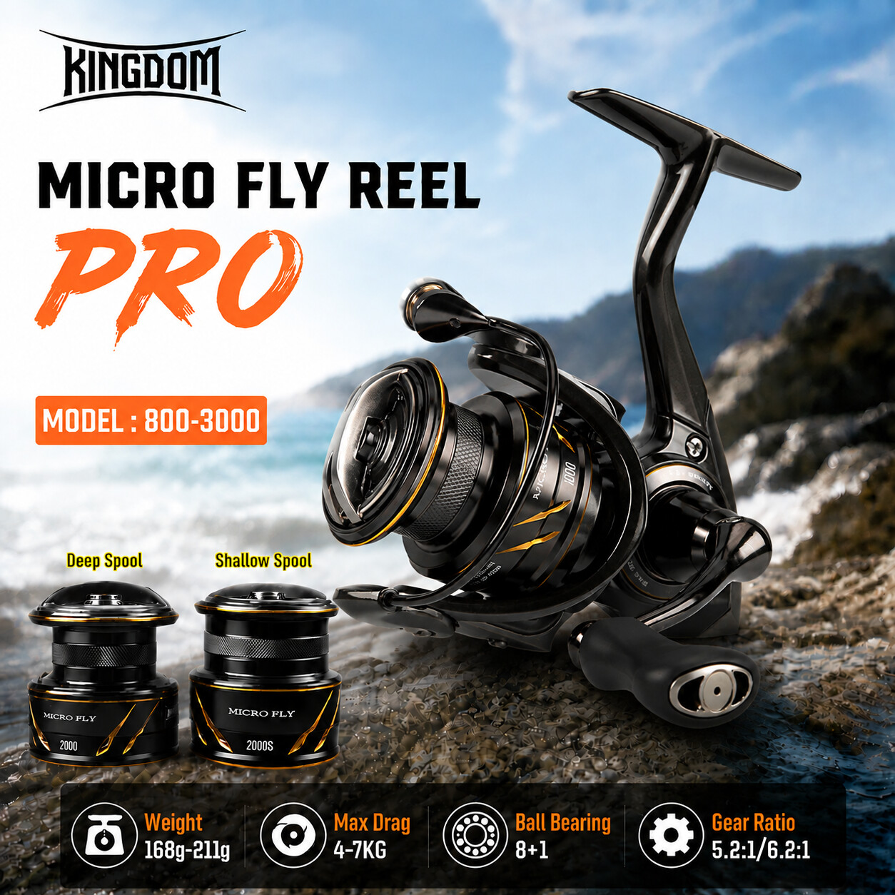 Moulinet de pêche spinning Kin - Abu Garcia Reel Max avis et prix
